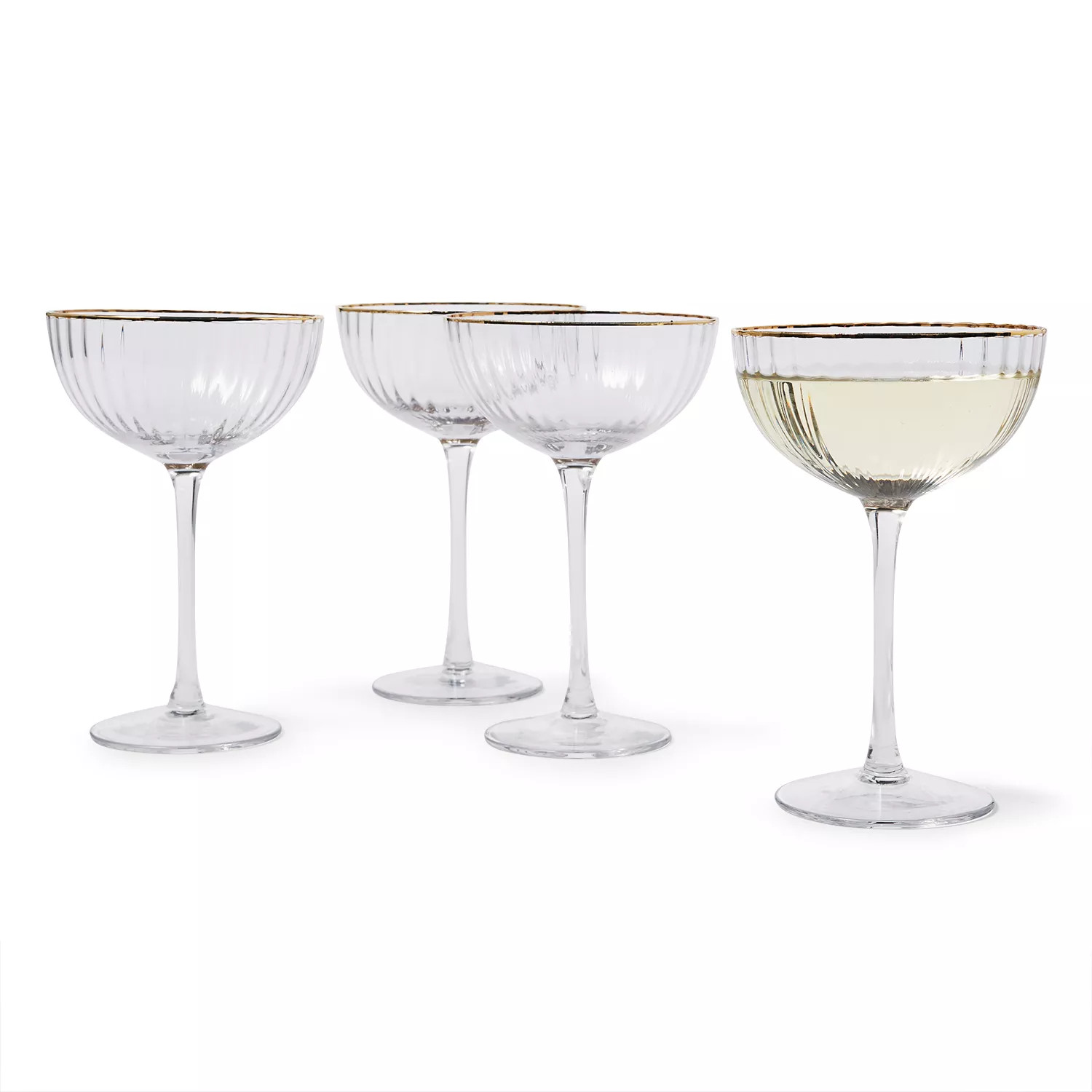 Sur La Table Gold Rim Coupe Glasses, Set of 4 | Sur La Table | Sur La Table