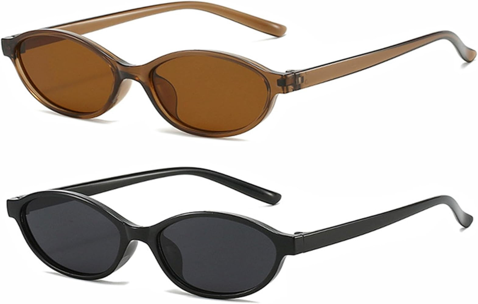 FSMILING Retro Oval Sunglasses for Women vintange 90s Trendy Chic Cat Eye Sunglasses Women | Amazon (UK)