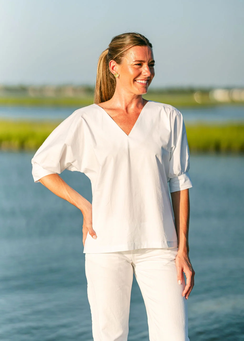 Classic White Banks Top | House Of MBR