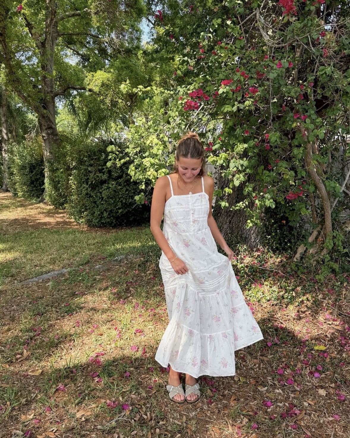 Easter outfits, spring outfits, summer outfits, floral dresses, maxi dress, white dress, girly inspo, spring inspo, sandals, warm weather clothing 

#LTKOver40 #LTKootd #LTKSeasonal