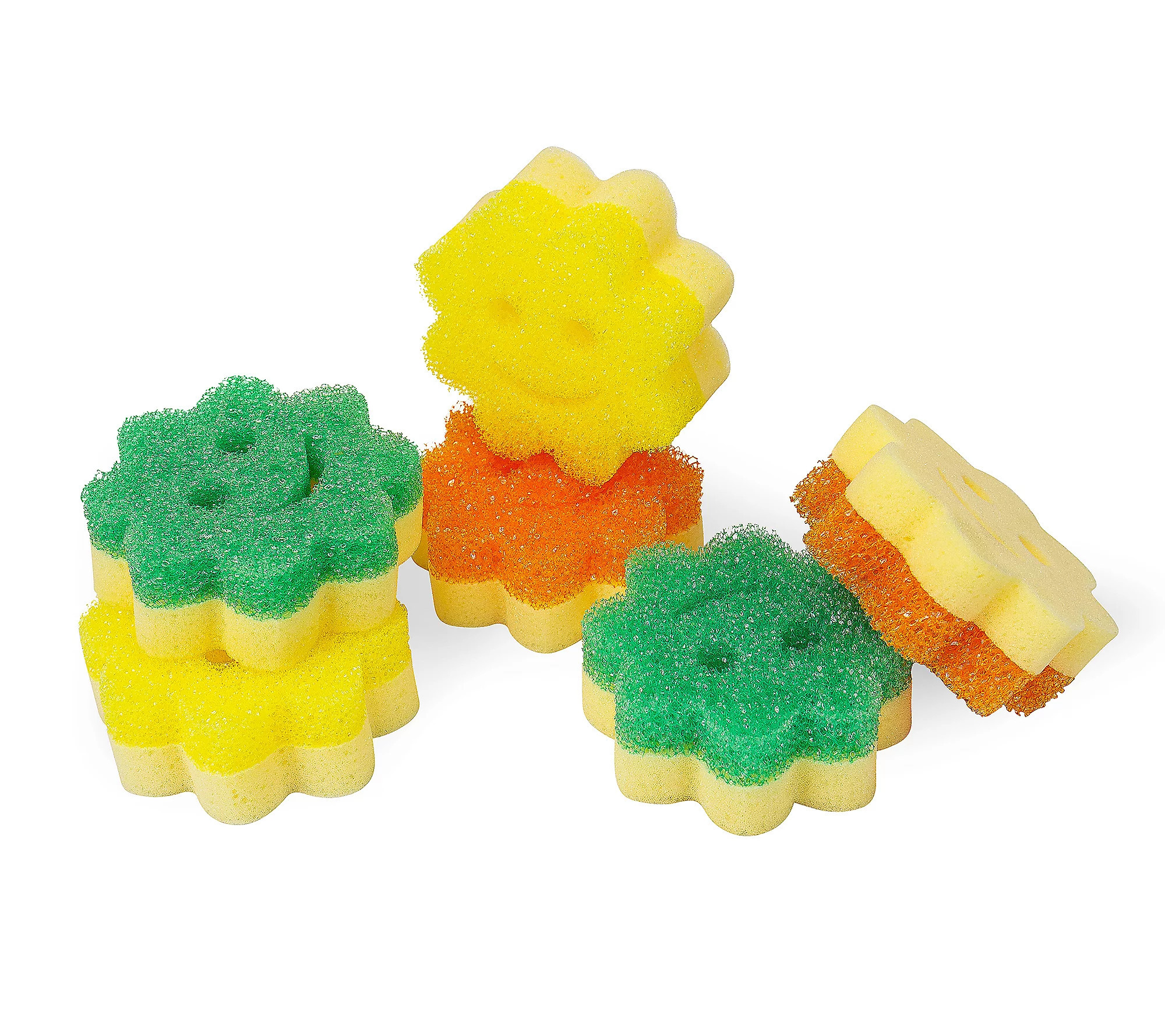 Scrub Mommy Set of (6) Power Flower Multi-ColorSponge Set | QVC