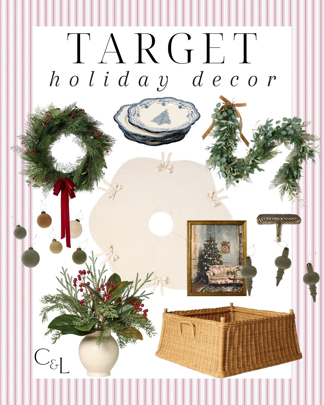Target holiday decor! $75 and under finds to make your home more festive this holiday season 🎄 

Target home, target decor, budget friendly Christmas, affordable holiday finds, tree skirts, tree collar, Living room, bedroom, dining room, holiday party, classical Christmas decor, traditional Christmas decor, Holiday, Christmas, Christmas decor, holiday decor, seasonal decor, budget friendly home decor, Christmas tree, holiday wreath, ornaments, ornament sets, garland, holiday essentials, holiday must haves, Christmas tree decor, tree topper, Christmas plates, holiday hosting, faux stems

#LTKHoliday #LTKStyleTip #LTKHome