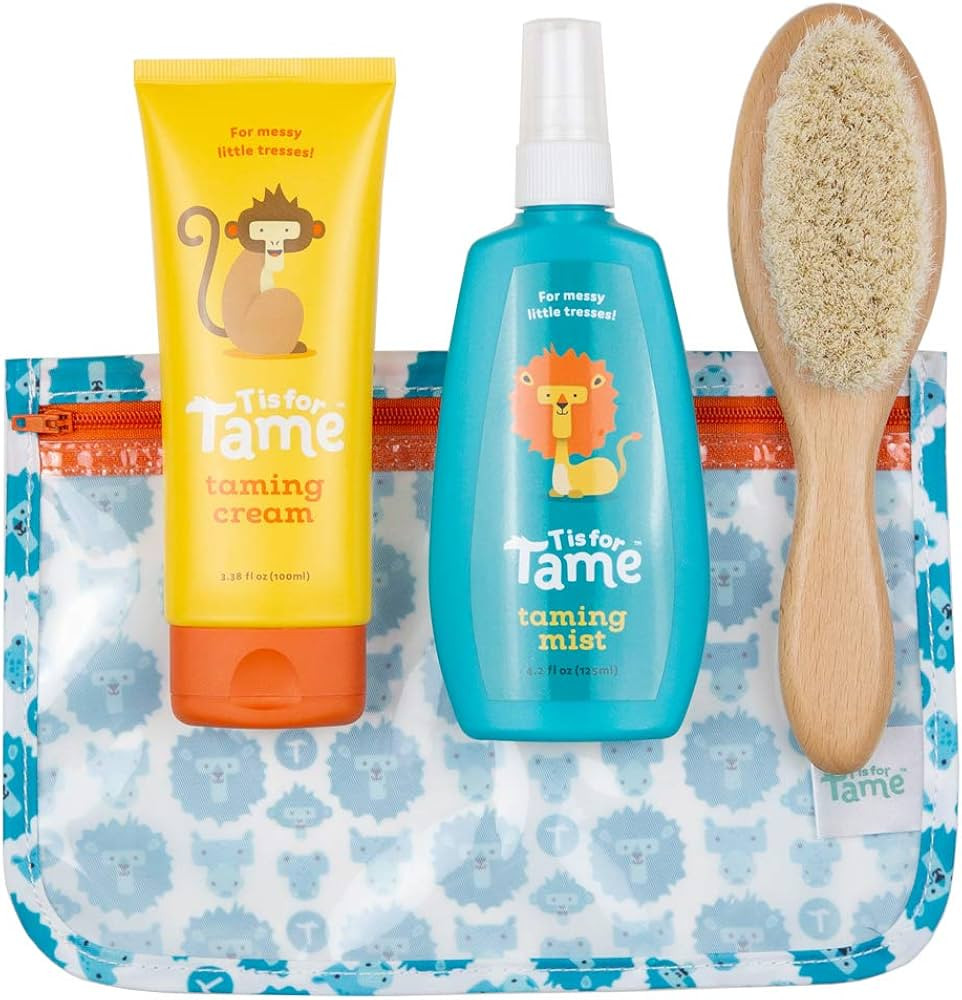T is for Tame – Kids Hair Taming Cream & Spray Bundle for Frizz, Flyaways, Static & More, All N... | Amazon (US)