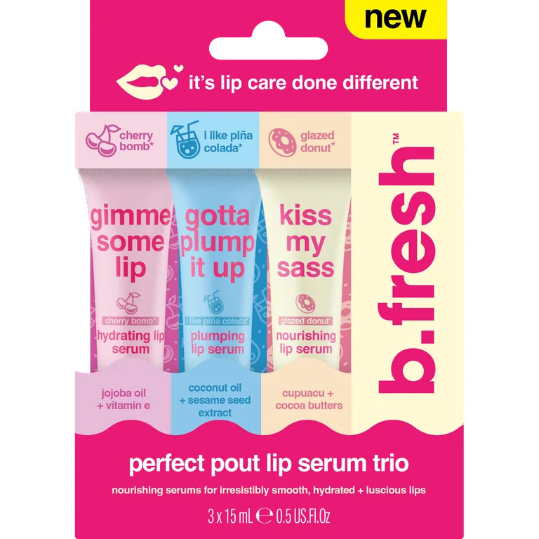 B. fresh Perfect Pout Nourishing Lip Serum Trio 3 x .05 floz | Walmart (US)