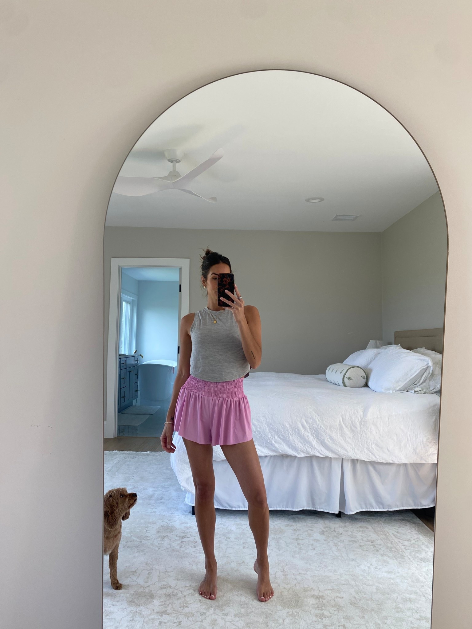 My all-time favorite errand, work out, walk/hike, lounge shorts! Built-in spandex & super high waist! 