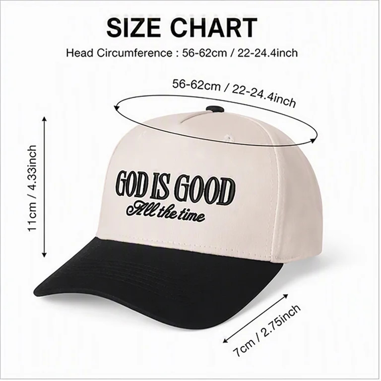 GOD IS GOOD All The Time Embroidered Trucker Hat - Inspirational Christian Cap for Women, Cute Fa... | Walmart (US)