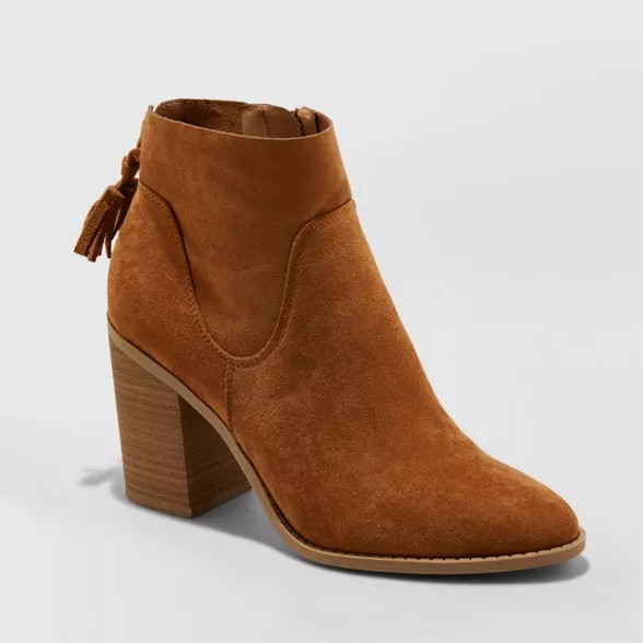 Women's Clare Tassel Heeled Bootie - Universal Thread™ | Target