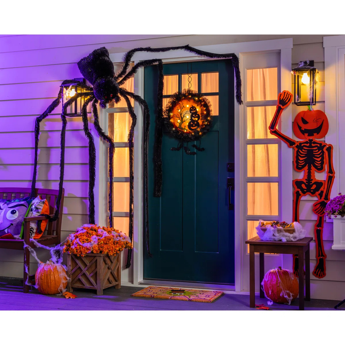 Kamarianna 12 Foot Black Spider Outdoor Halloween D\u00e9cor | Wayfair North America