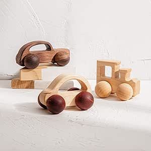 3PCS Wooden Baby Toys,Baby Grasping Toys Push Car Toys Montessori Toys Wooden Toy Vehicles,#3 | Amazon (US)