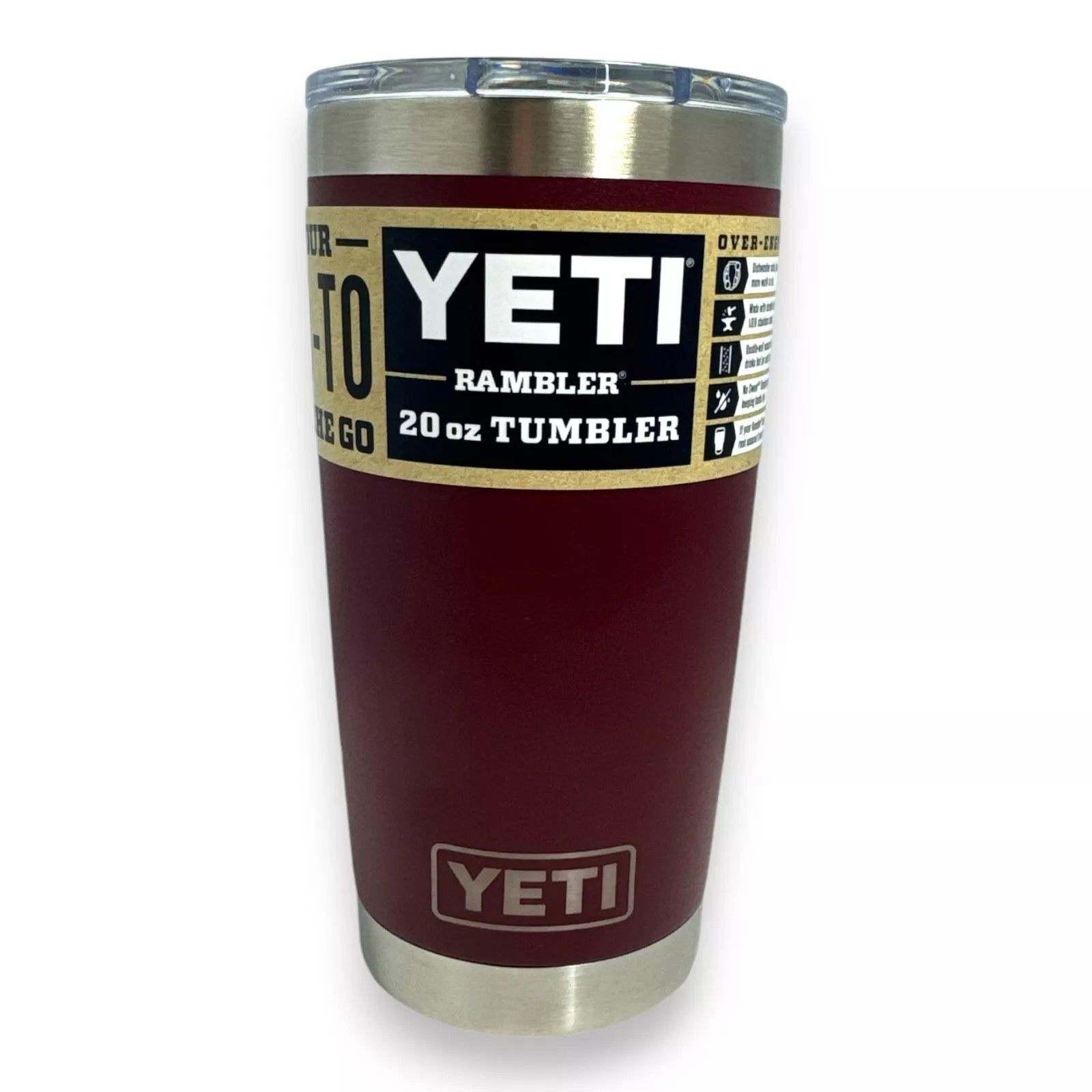 YETI Rambler 20oz Tumbler, Stainless Steel - Wild Vine Red | Walmart (US)