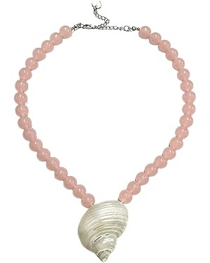 Vintage Inspired Pearls Conch Shell Pendant Necklace Lightweight Beach Earrings Jewelry For Women | Amazon (US)