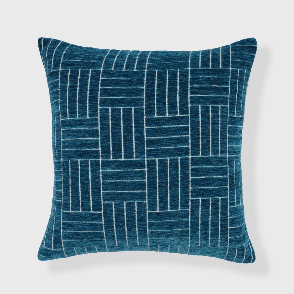 Staggered Striped Chenille Woven Jacquard Square Throw Pillow - freshmint | Target