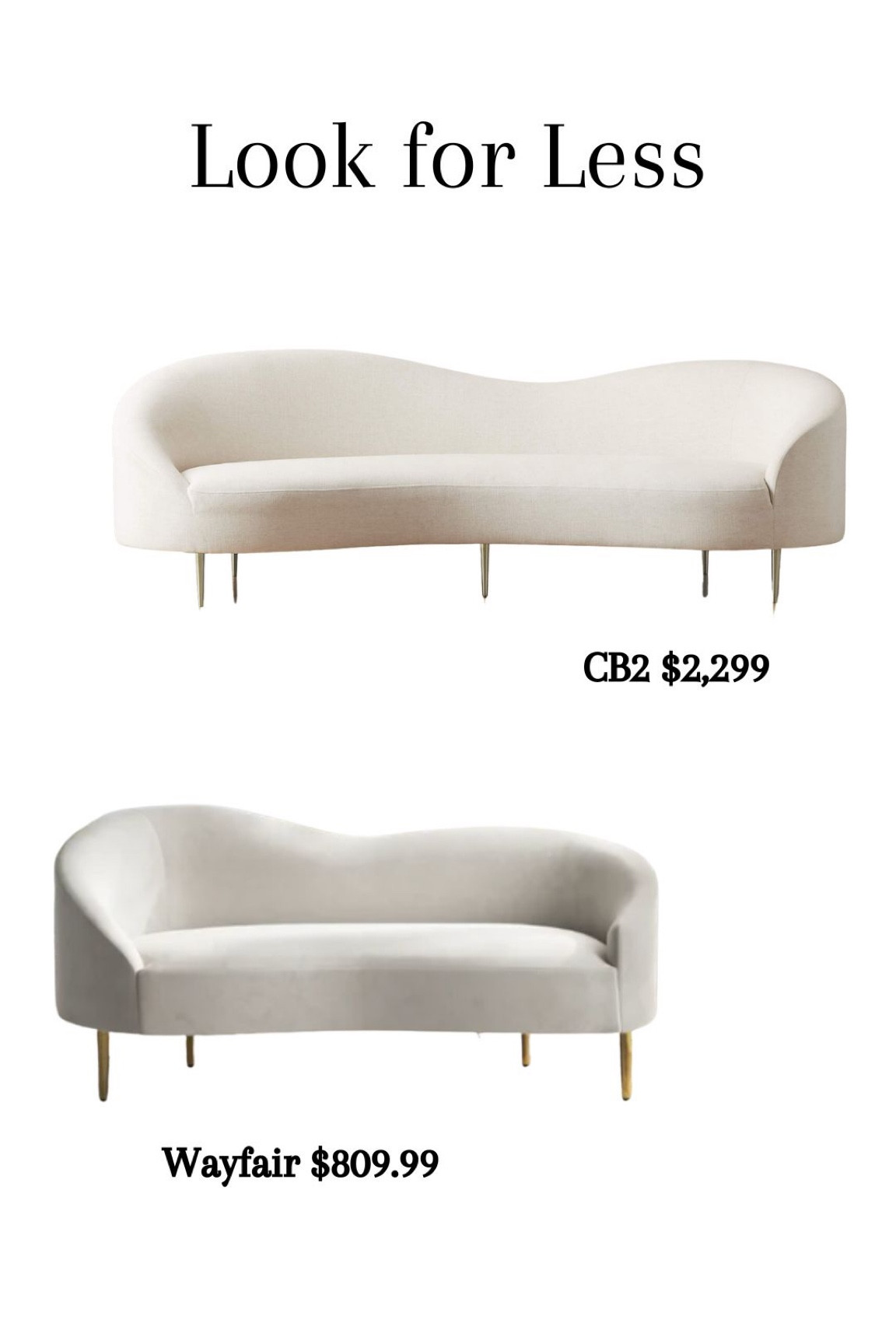 Look for Less Sofa

#LTKstyletip #LTKhome #LTKFind