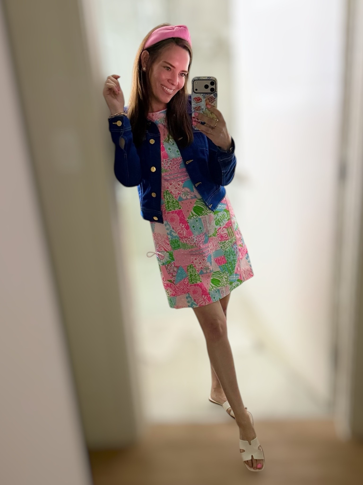 Colorful Lilly Dress + Denim Jacket 💗💙


Such a fun and classic Lilly look 💗🌴 This patchwork shift dress is so bright and happy, paired with a denim jacket for a polished everyday outfit ✨ Added a pink headband for the cutest pop and neutral slides to keep it easy + comfortable 🤍 Perfect for brunch, errands, or a casual day out!

lilly pulitzer dress, colorful preppy outfit, pink and green outfit, denim jacket outfit, spring summer style, classic shift dress, headband outfit, casual chic look, everyday preppy style

#LTKOver40 #LTKootd #LTKPetite
