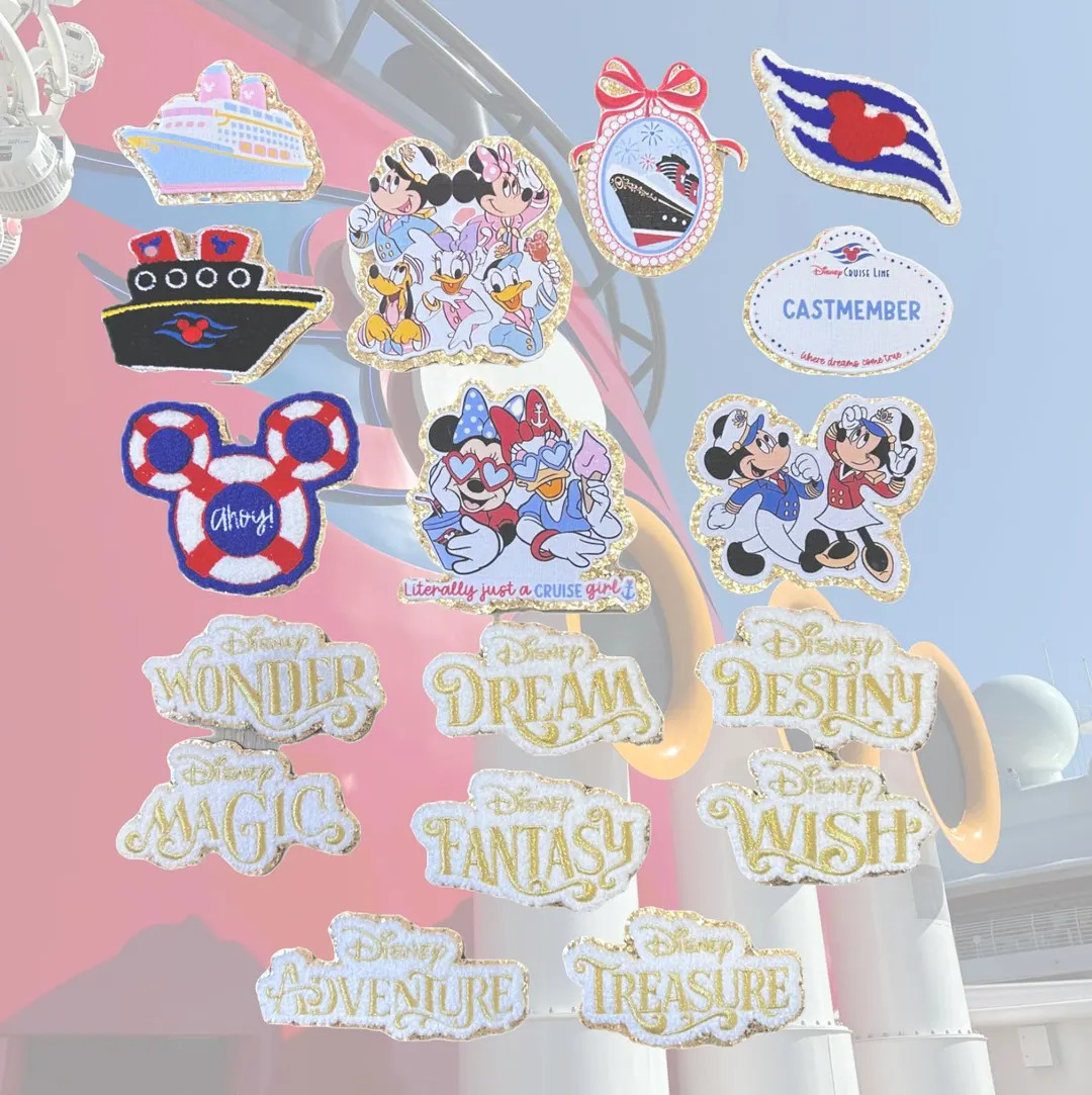 Disney Cruise Patches. Disney Cruise Line Iron on Patches. Disney Cruise Logo Patch Minnie Anchor... | Etsy (US)