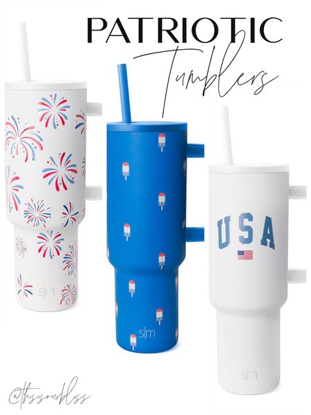 The cutest patriotic tumblers for the Fourth of July! These would also make a really fun hostess or July birthday gift! 💥🇺🇸💙

#LTKFindsUnder50 #LTKHome #LTKGiftGuide