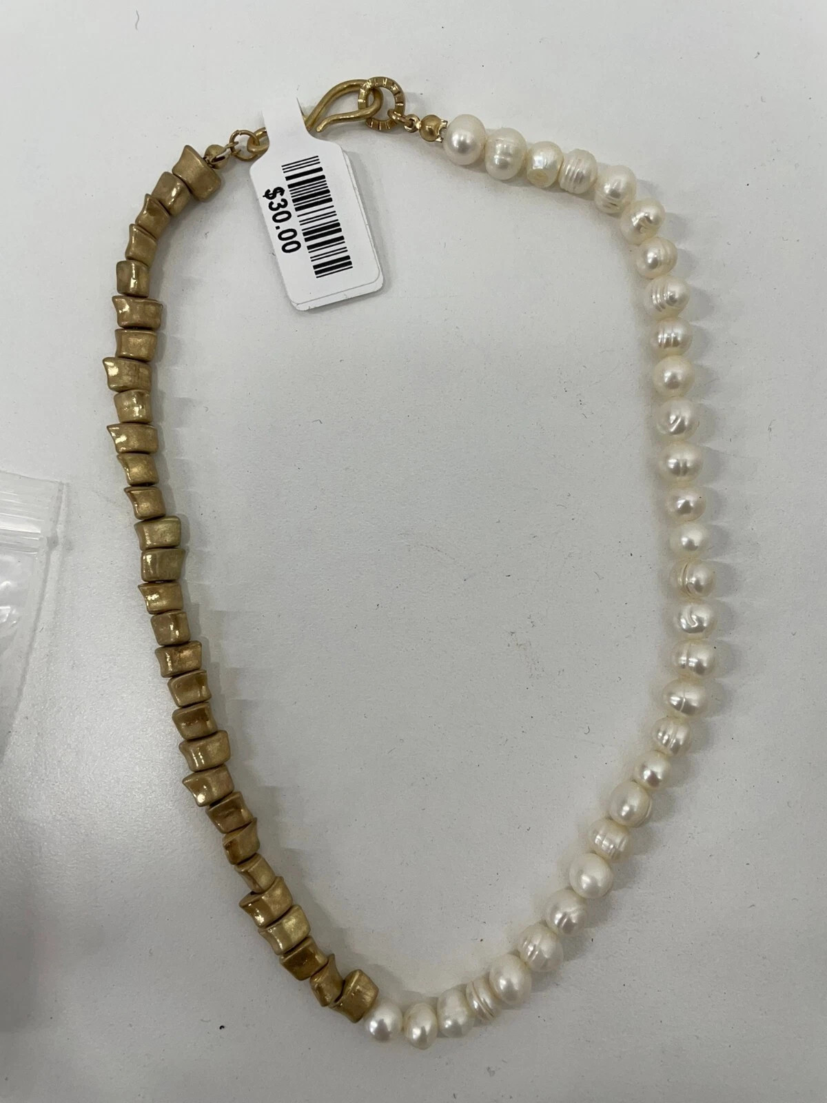 Free People Women For All Time Choker Necklace Brass Freshwater Pearl White Gold | eBay US