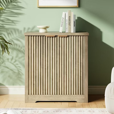 Fluted Buffet Sideboard Cabinet with Storage,2/4 Doors & Adjustable Shelf,Handle,Spacious Tabletop,Modern Wood Coffee Bar Console Table | Target