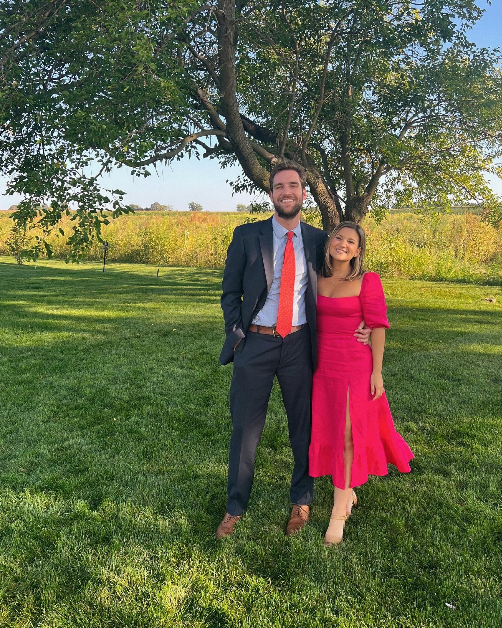 The best dress EVER. I wore it in a white print to my rehearsal dinner and then got the pink. Still available in navy and a print. I’m wearing a size 2 - no need to size up!

#LTKwedding #LTKSeasonal #LTKstyletip