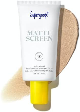 Supergoop! Mattescreen - 1.5 fl oz - 100% Mineral Broad Spectrum SPF 40 Sunscreen - Reef-Safe For... | Amazon (US)