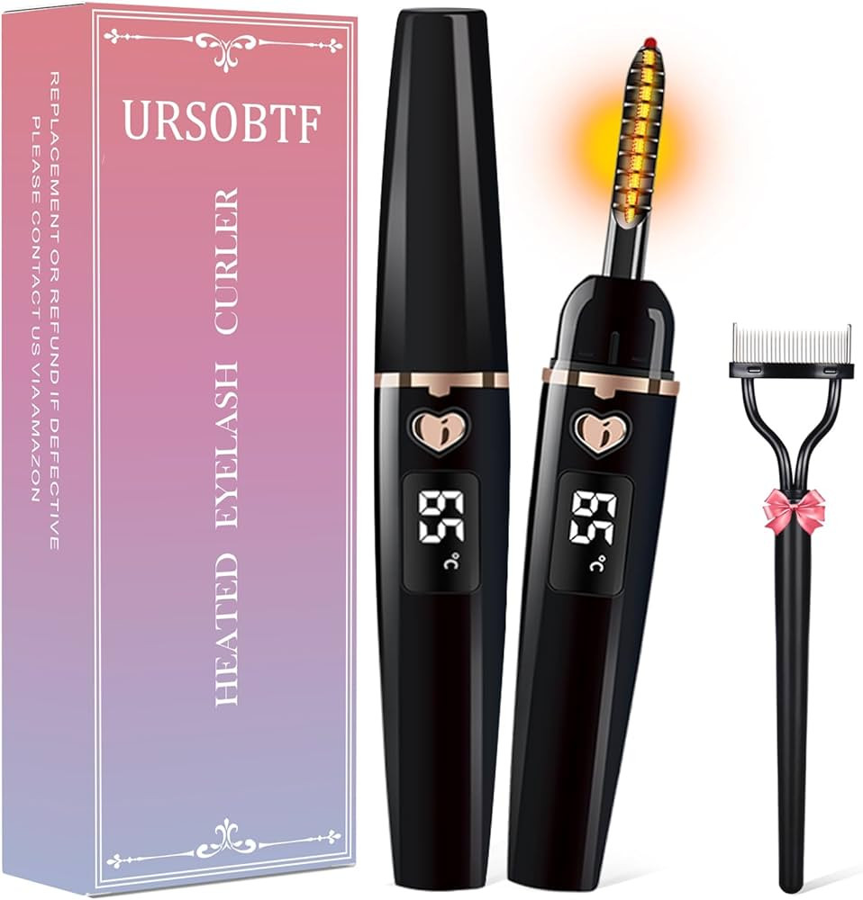 Heated Eyelash Curlers, Electric Eyelash Curler Type C Rechargeable, Heated Lash Curler for Women... | Amazon (US)