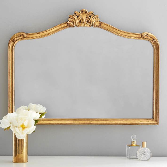 Ornate Filigree Mirror, Large, Brass, In-Home | Pottery Barn Teen