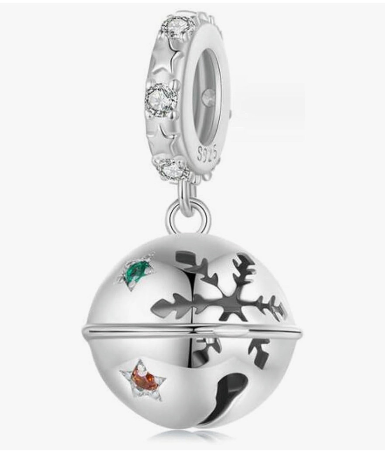 Christmas Charm 925 Sterling Silver Red Enamel Snowflake Love Christmas Tree Charms For Bracelets or Necklace (Bell Charm)

#LTKHoliday #LTKGiftGuide #LTKSeasonal