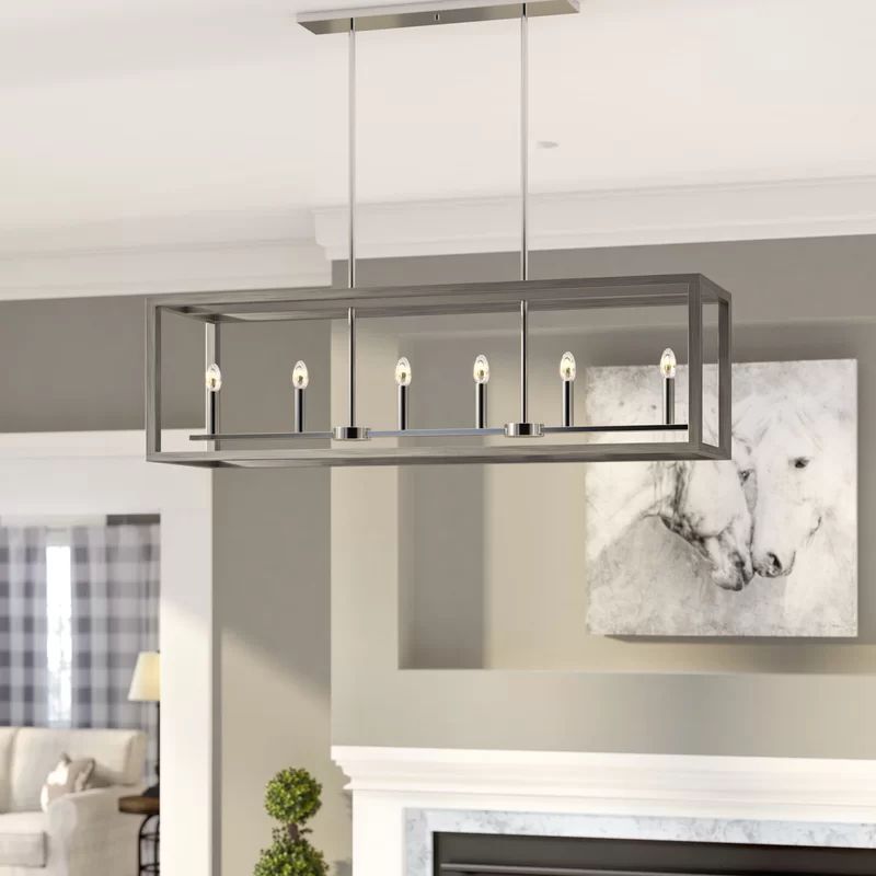 Agawam 6 - Light Kitchen Island Linear Pendant | Wayfair North America