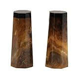 Creative Co-Op Resin, Horn Finish, Set of 2 Salt & Pepper Shaker, 3.5", Multi Color | Amazon (US)