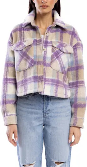 Crop Plaid Shacket | Nordstrom