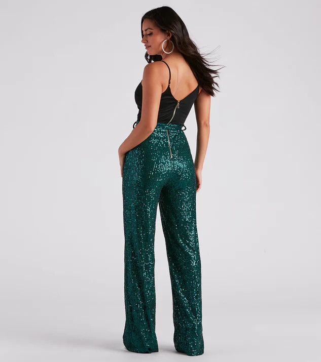 Step Up The Sparkle Sequin Jumpsuit | Windsor Stores