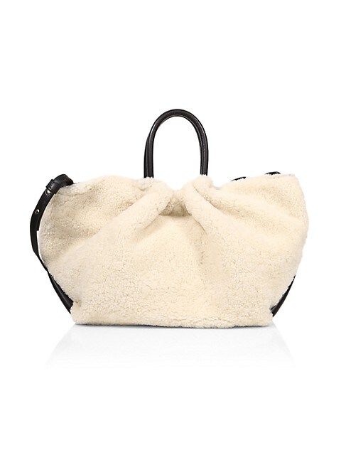 Los Angeles Leather-Trimmed Shearling Tote | Saks Fifth Avenue