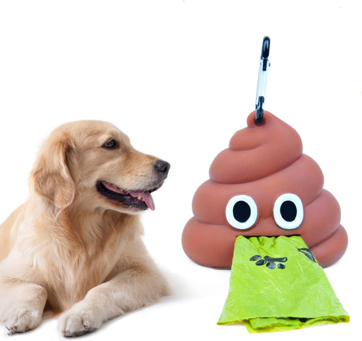 LZSOMPK Dog Poop Bag Holder Poop Bag Dispenser for Dog Waste Bags Includes 1 Roll 15 Bags | Amazon (US)
