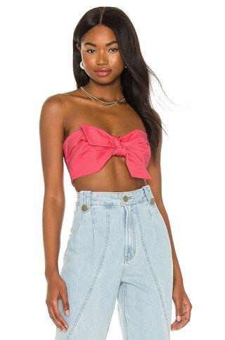 IORANE Compact Cotton Knot Crop Top in Pink from Revolve.com | Revolve Clothing (Global)