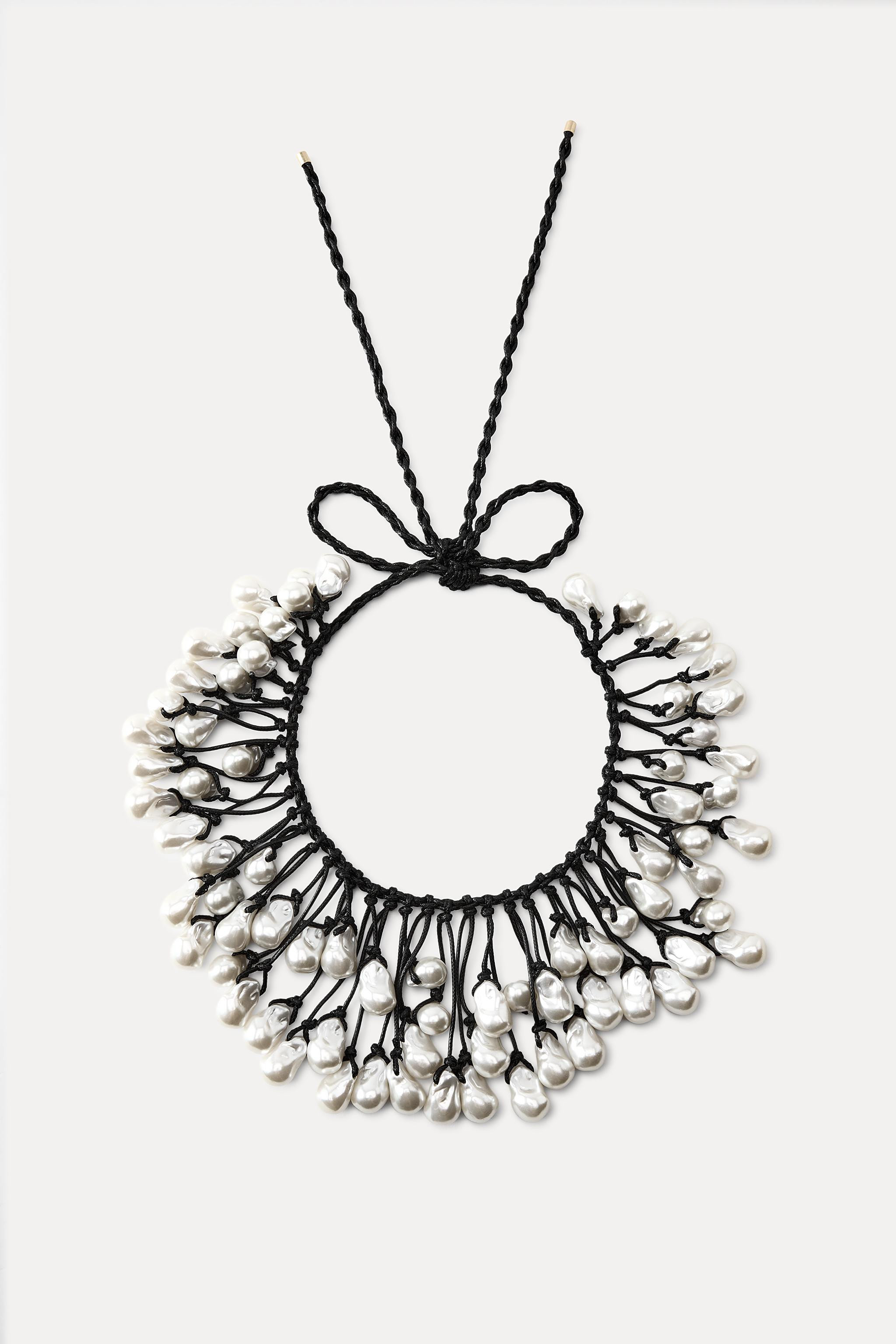 PEARL CORD NECKLACE | Zara US