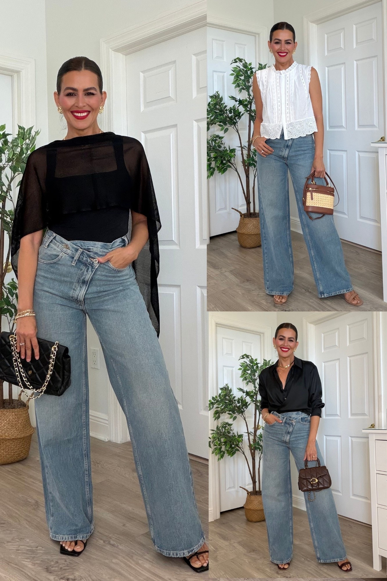 I sized down in jeans, wearing a size 26, instead of 27. Size S in tank top. Size M in topper. Shoes are tts. 
Adding similar silk tops. 
Lipstick is The mvp
Burgundy bag from coach goes with everything. 

#LTKSpringSale #LTKBeauty #LTKU