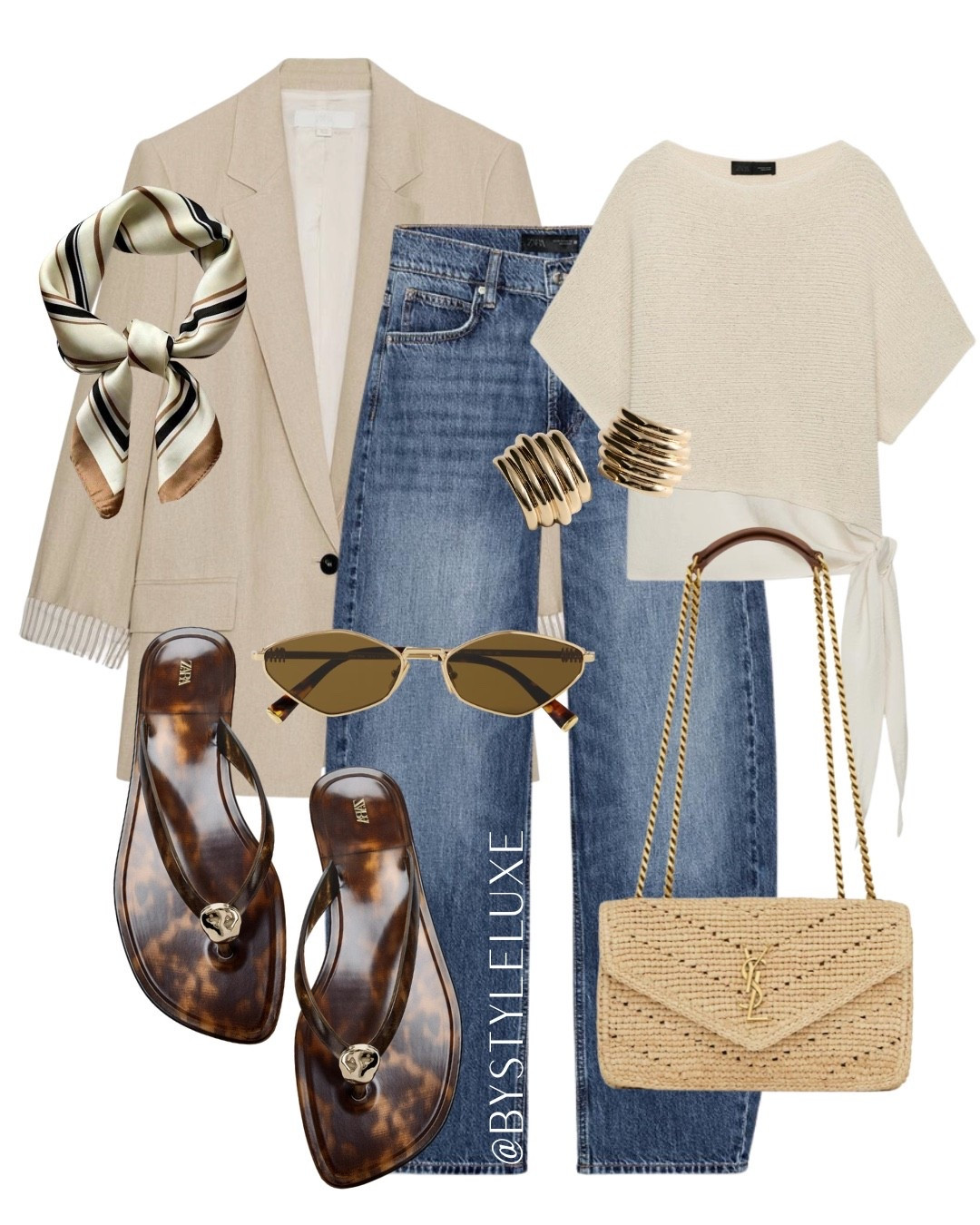 BLAZER LOOK - Styling @Zara blazer and new in tie top with jeans and sandals

#jeans #blazer #sandals

#LTKspring #LTKsummer #LTKuk