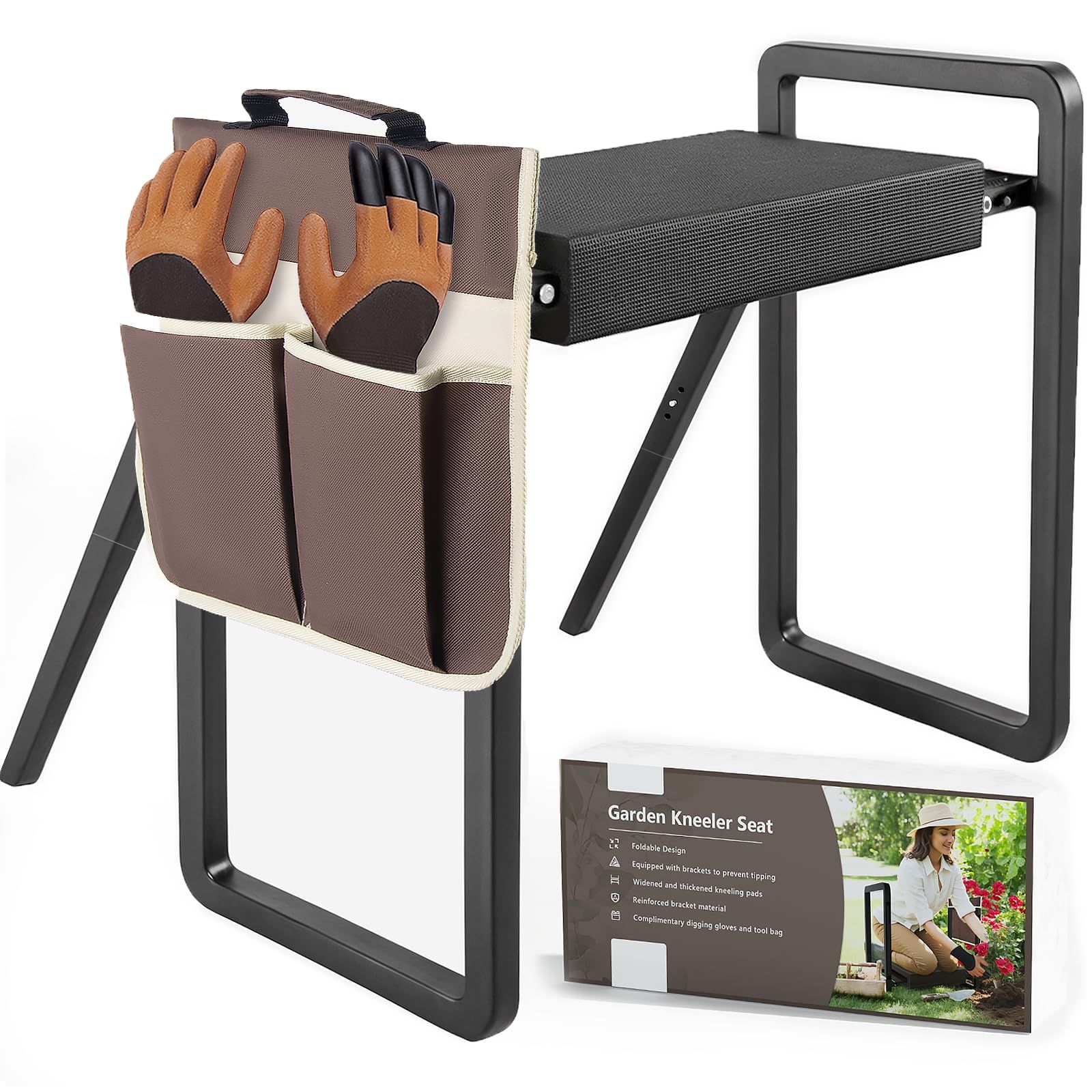 Upgraded Garden Kneeler and Seat,Foldable Garden Stool Heavy Duty Gardening Bench,Garden Kneelers... | Amazon (US)