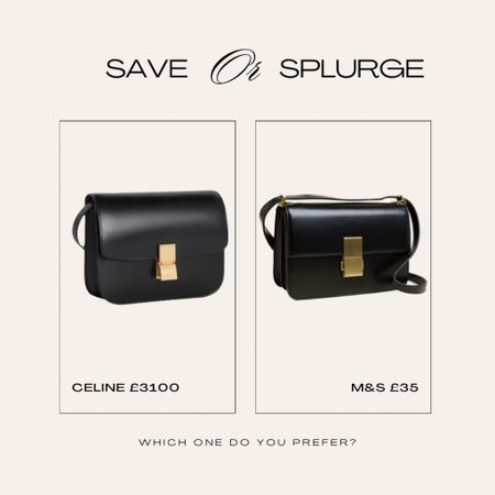 Save or splurge! Celine black box bag dupe! M&S black bag 🖤

#LTKSeasonal #LTKU #LTKfindsunder50