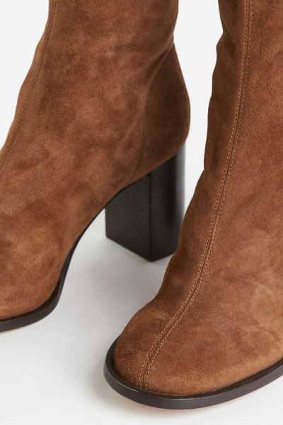 Leather Ankle Boots - Brown - Ladies | H&M US | H&M (US + CA)