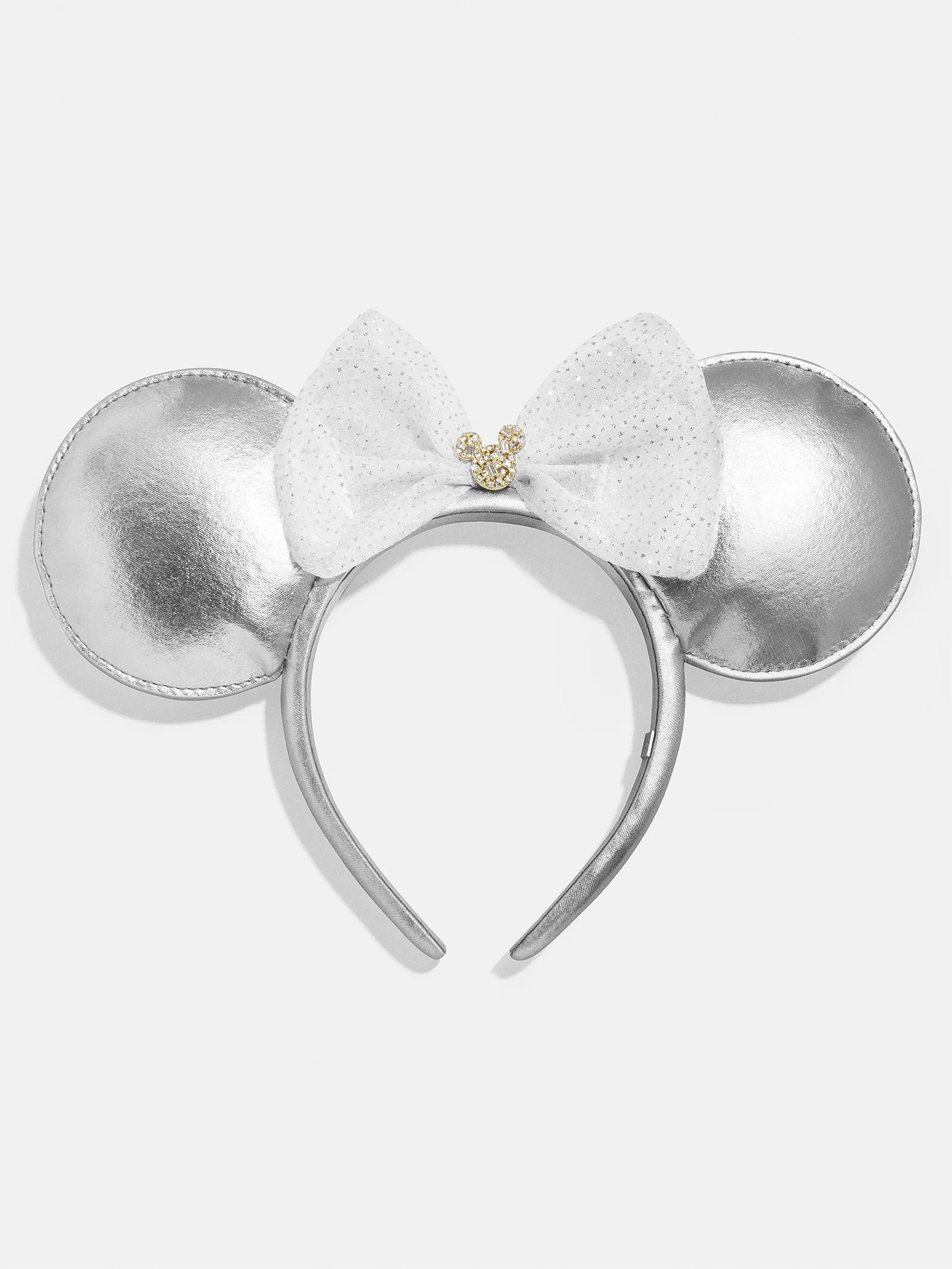 Disney Minnie Mouse Ears Silver Headband - Minnie Mouse Silver Ears | BaubleBar