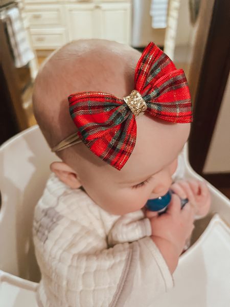 Baby Christmas plaid tartan bow headband 

#LTKfamily #LTKbaby #LTKHoliday