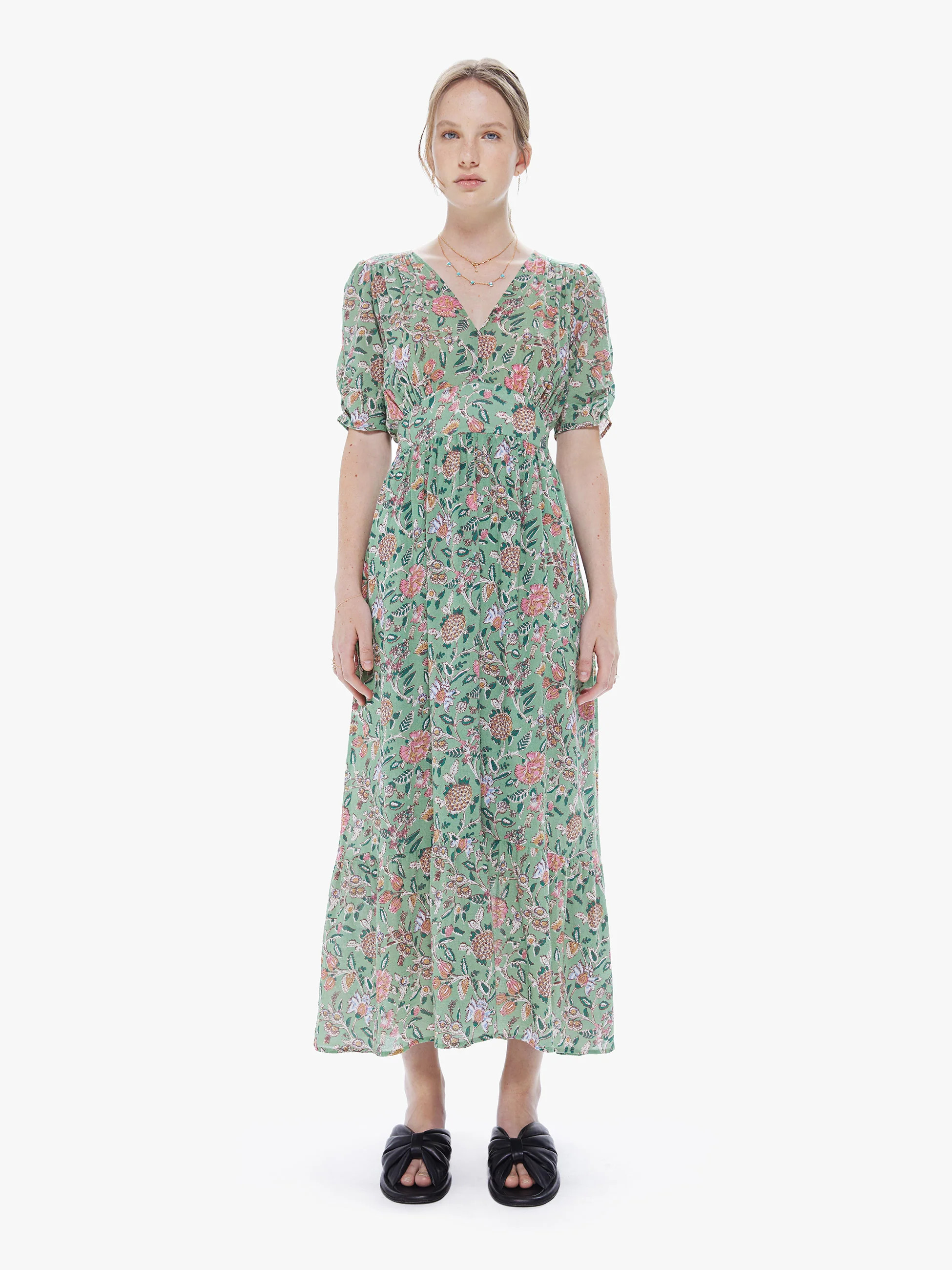 XI-CAMELIA DRESS GREEN JADE GREEN JADE | Mother Denim