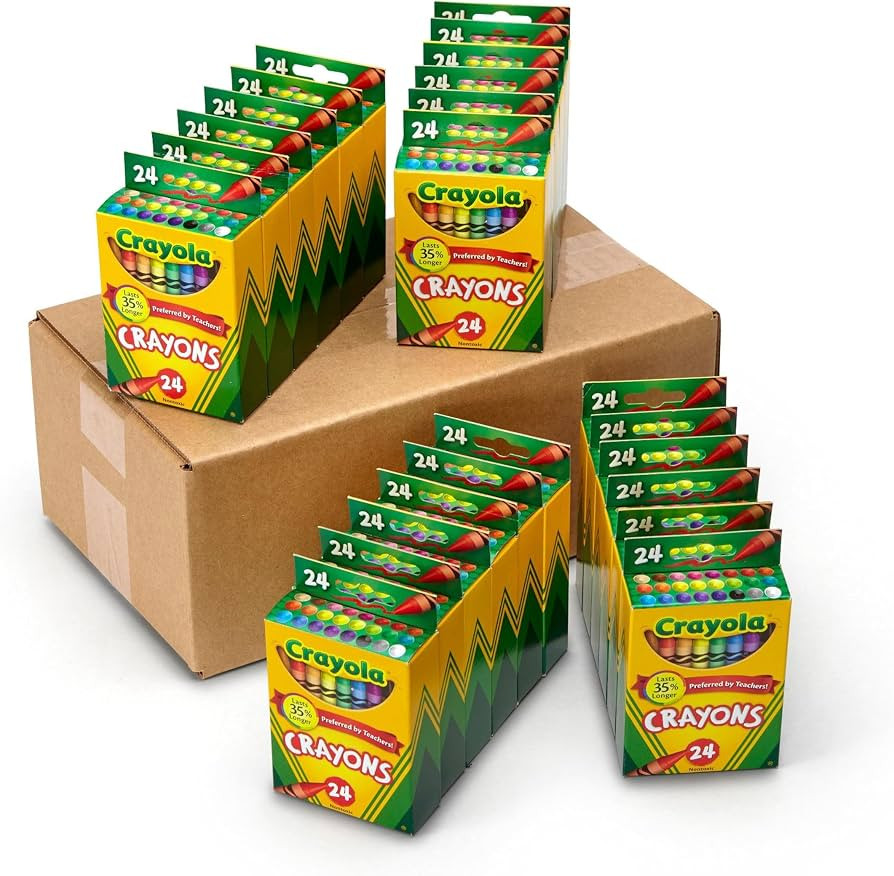 Crayola Crayons Bulk (24 Packs), Preschool Classroom Supplies, Coloring Book Supplies, School Cra... | Amazon (US)