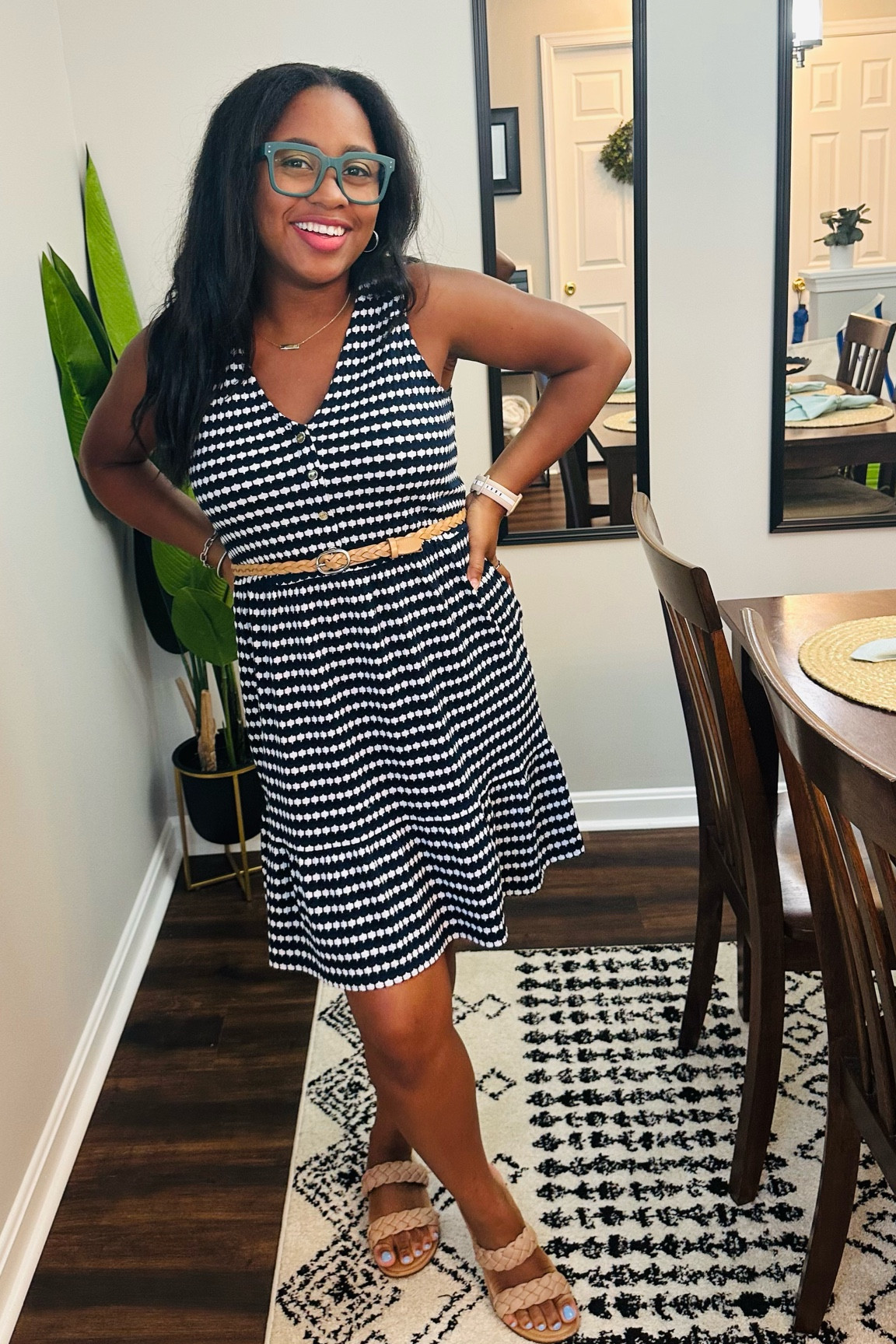 Teacher Outfit #1 ✏️This dress is super comfy, size down, I’m usually a M and ordered an XS. Paired it with a tan belt. Teachers save an additional 15% until August 20th!

#LTKBacktoSchool #LTKsalealert