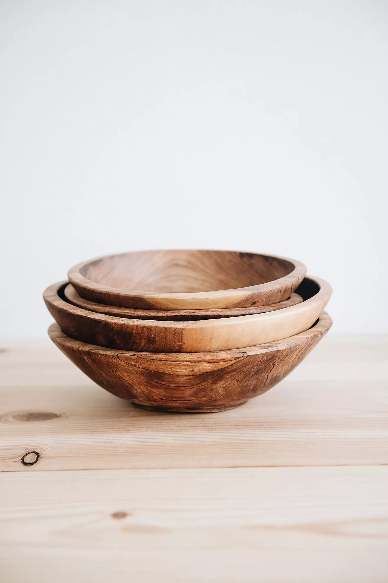Roan Iris Hand Carved Olive Wood Serving Bowl | Anthropologie (US)