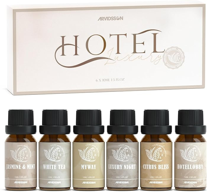 ARVIDSSON Hotel Fragrance Oils Set, Luxury Essential Oils for Diffuser, White Tea, M-Way, Jasmine... | Amazon (CA)