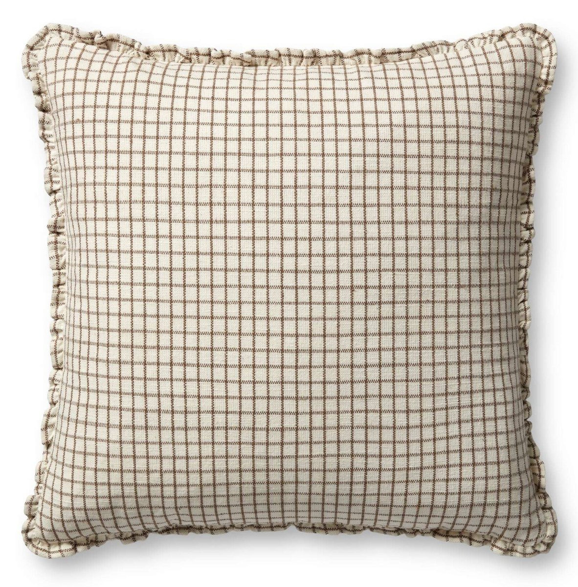 Dinah Pillow PCJ-0012 Ivory/Earth Cotton | Rugs Direct