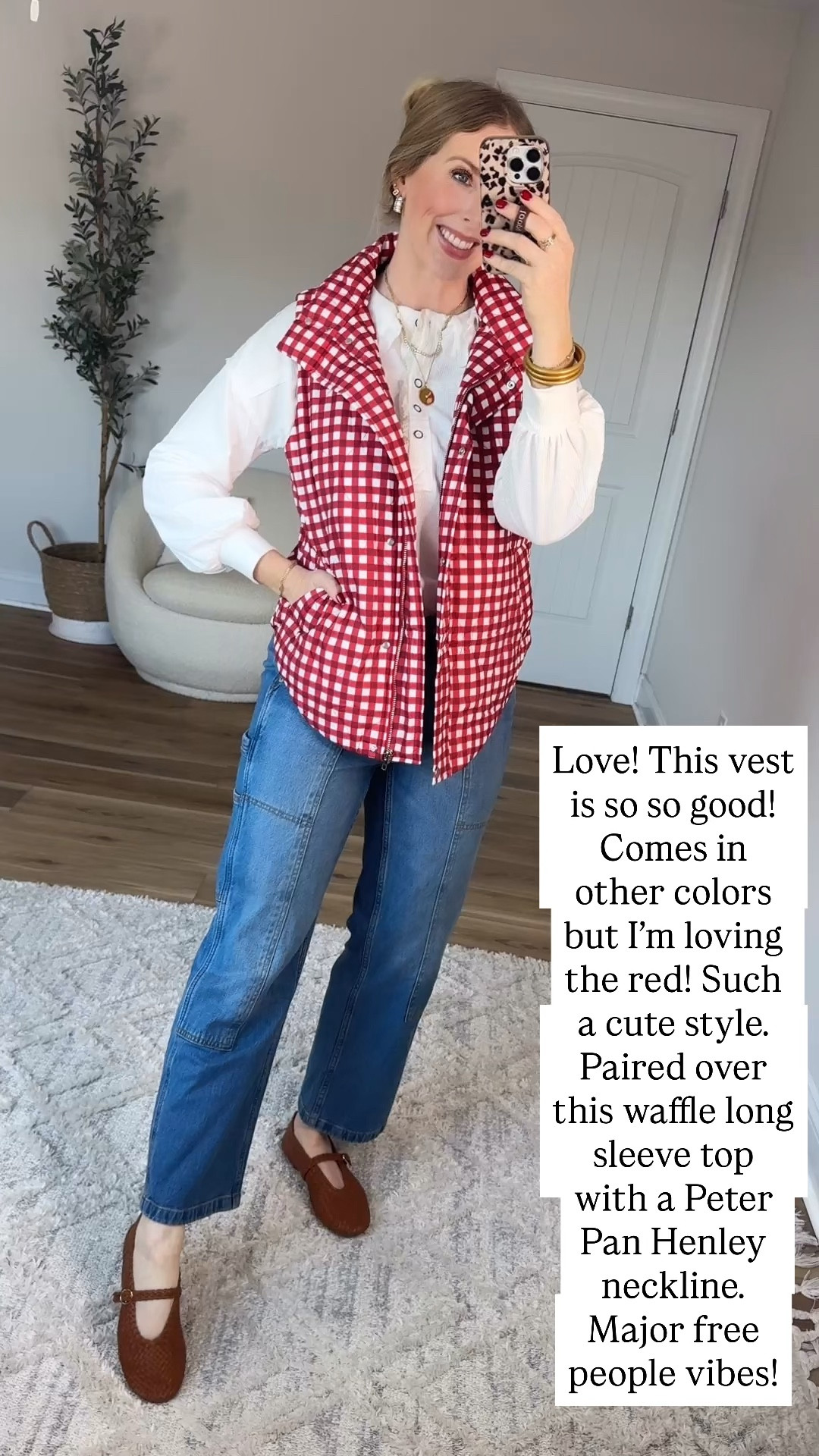 Amazon fashion, Amazon outfit, Amazon try on, red printed puffer vest, white waffle henley top 

#LTKSaleAlert #LTKFindsUnder50 #LTKootd