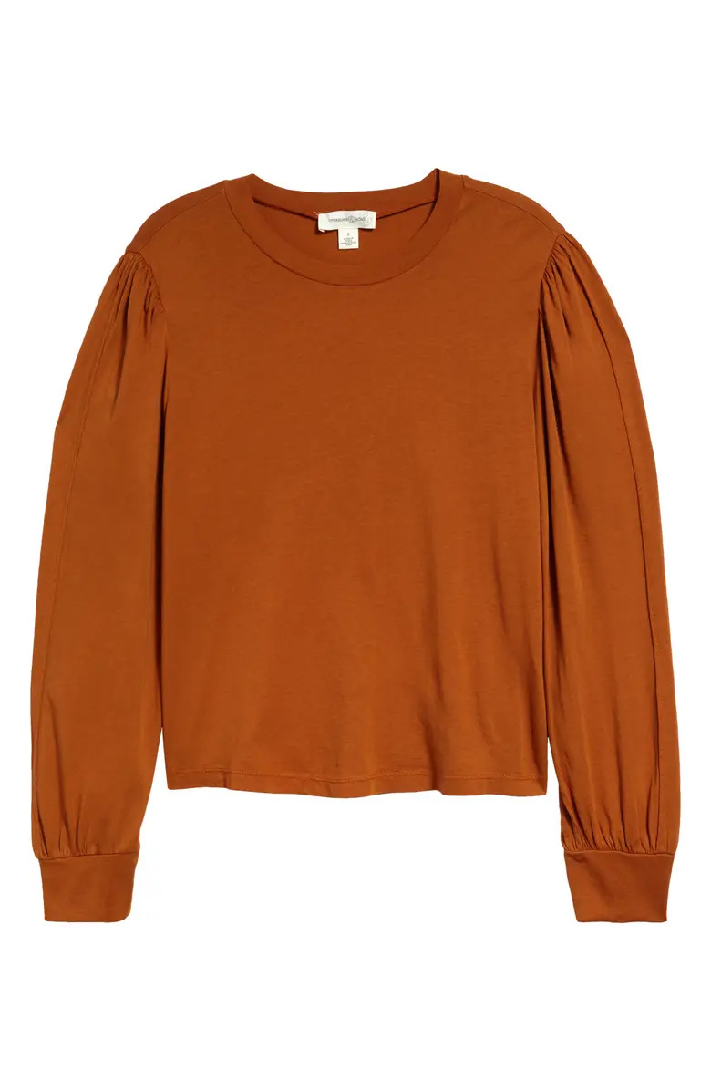 Treasure & Bond Exposed Seam Detail Organic Cotton Blend Top | Nordstrom | Nordstrom